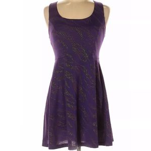 My Michelle Purple and Gold Twirl Dress 5